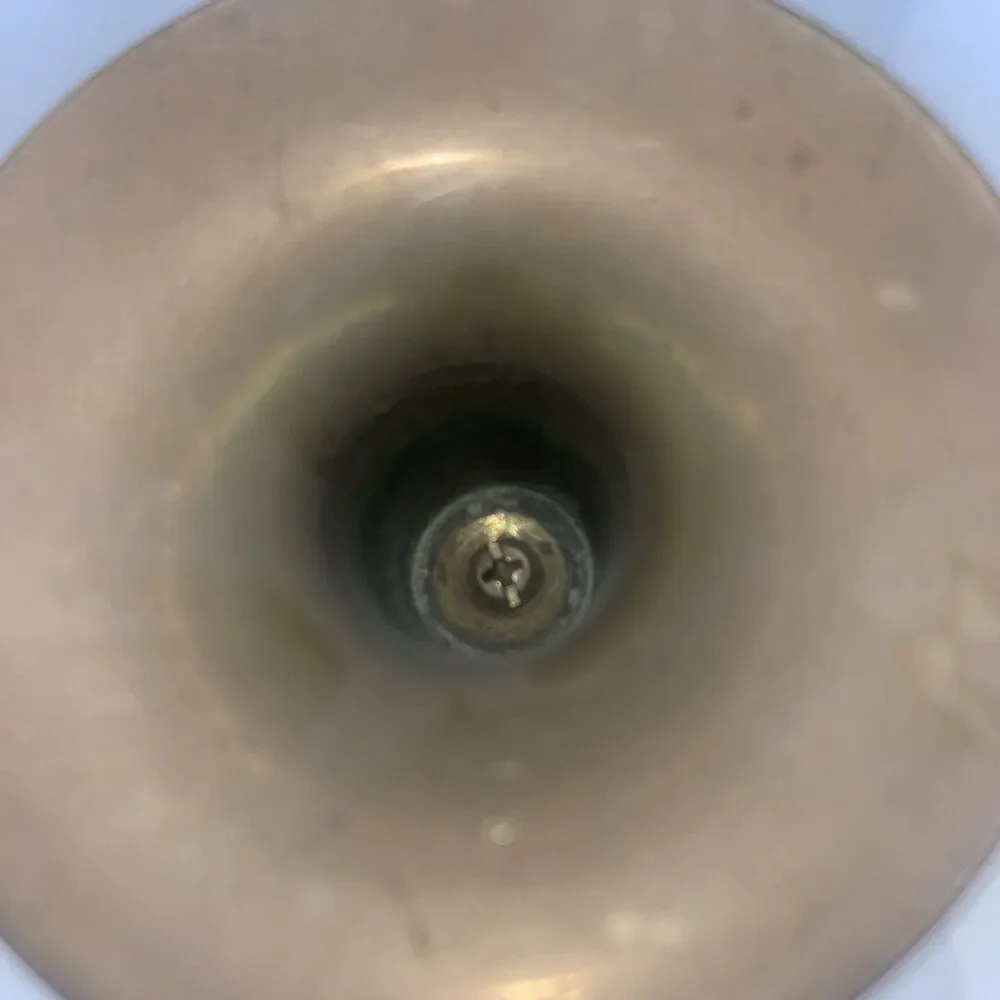 Vintage Brass French Horn Candlestick Holder